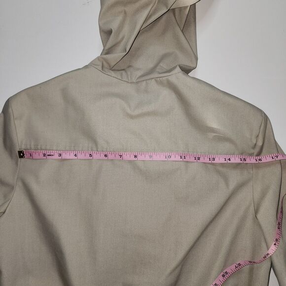 Vintage 70's or 80's Beige Zipper Hooded Bomber Jacket Size 13/14 - Picture 11 of 12